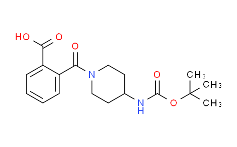 CAS No. 1286263-62-4, 2-(4-((tert-Butoxycarbonyl)amino)piperidine-1-carbonyl)benzoic acid