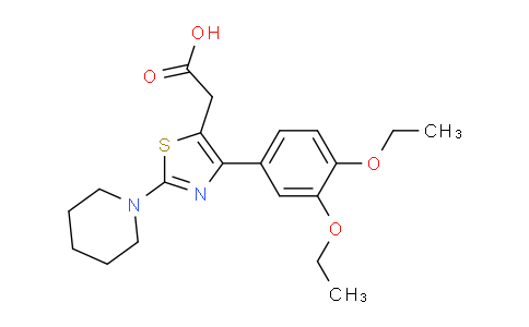 CAS No. 1443287-99-7, 2-(4-(3,4-Diethoxyphenyl)-2-(piperidin-1-yl)thiazol-5-yl)acetic acid