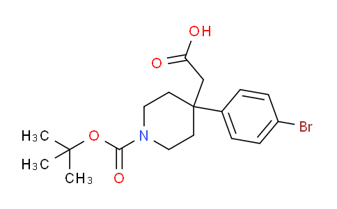 CAS No. 1439902-38-1, 2-(4-(4-Bromophenyl)-1-(tert-butoxycarbonyl)piperidin-4-yl)acetic acid
