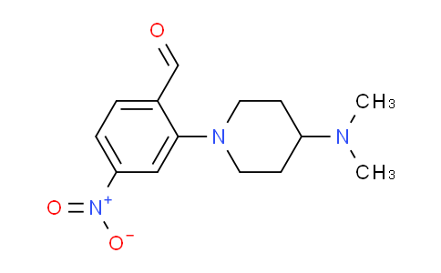 CAS No. 1779119-34-4, 2-(4-(Dimethylamino)piperidin-1-yl)-4-nitrobenzaldehyde