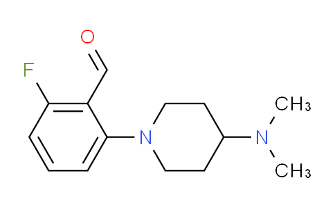 CAS No. 1707377-98-7, 2-(4-(Dimethylamino)piperidin-1-yl)-6-fluorobenzaldehyde