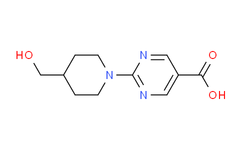 CAS No. 1022927-90-7, 2-(4-(Hydroxymethyl)piperidin-1-yl)pyrimidine-5-carboxylic acid