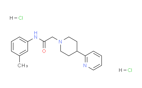 CAS No. 1347744-96-0, 2-(4-(Pyridin-2-yl)piperidin-1-yl)-N-(m-tolyl)acetamide dihydrochloride