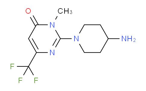 CAS No. 1707394-42-0, 2-(4-Aminopiperidin-1-yl)-3-methyl-6-(trifluoromethyl)pyrimidin-4(3H)-one