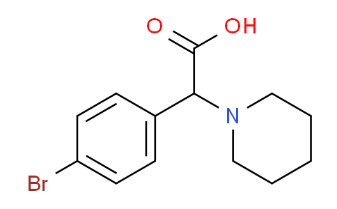 CAS No. 1218430-20-6, 2-(4-Bromophenyl)-2-(piperidin-1-yl)acetic acid