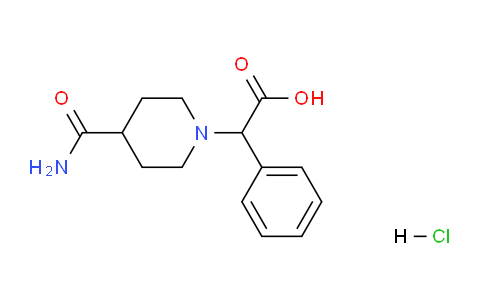 CAS No. 1956309-86-6, 2-(4-Carbamoylpiperidin-1-yl)-2-phenylacetic acid hydrochloride
