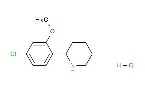 CAS No. 1177281-35-4, 2-(4-Chloro-2-methoxyphenyl)piperidine hydrochloride