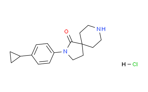 CAS No. 1363405-90-6, 2-(4-Cyclopropylphenyl)-2,8-diazaspiro[4.5]decan-1-one hydrochloride