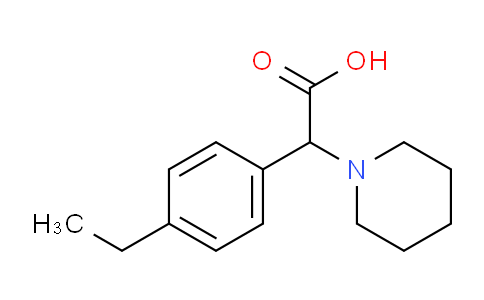 CAS No. 1017212-40-6, 2-(4-Ethylphenyl)-2-(piperidin-1-yl)acetic acid