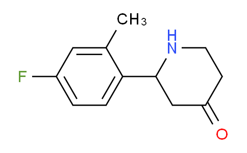 CAS No. 414909-99-2, 2-(4-Fluoro-2-methylphenyl)piperidin-4-one