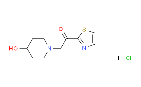 CAS No. 1420844-90-1, 2-(4-Hydroxypiperidin-1-yl)-1-(thiazol-2-yl)ethanone hydrochloride