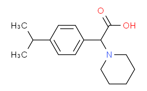 CAS No. 1017206-19-7, 2-(4-Isopropylphenyl)-2-(piperidin-1-yl)acetic acid