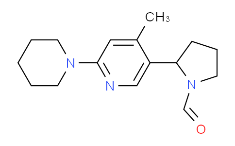CAS No. 1352483-42-1, 2-(4-Methyl-6-(piperidin-1-yl)pyridin-3-yl)pyrrolidine-1-carbaldehyde