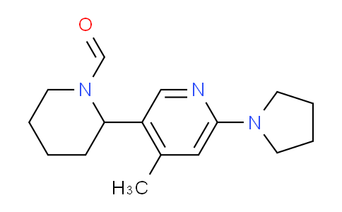 CAS No. 1352518-80-9, 2-(4-Methyl-6-(pyrrolidin-1-yl)pyridin-3-yl)piperidine-1-carbaldehyde