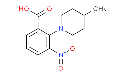 CAS No. 890091-66-4, 2-(4-Methylpiperidin-1-yl)-3-nitrobenzoic acid