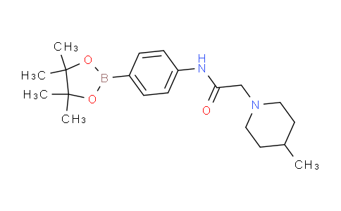 CAS No. 1704120-84-2, 2-(4-methylpiperidin-1-yl)-N-(4-(4,4,5,5-tetramethyl-1,3,2-dioxaborolan-2-yl)phenyl)acetamide