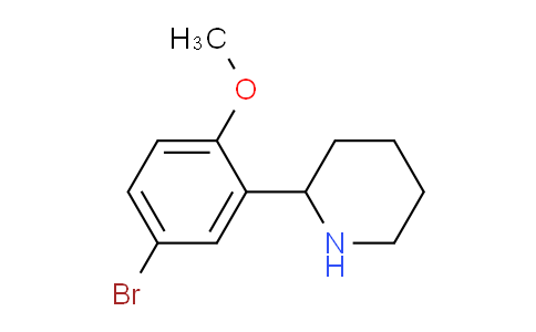 CAS No. 383128-62-9, 2-(5-Bromo-2-methoxyphenyl)piperidine