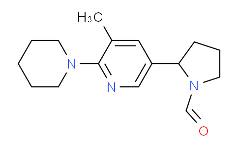 CAS No. 1352519-98-2, 2-(5-Methyl-6-(piperidin-1-yl)pyridin-3-yl)pyrrolidine-1-carbaldehyde