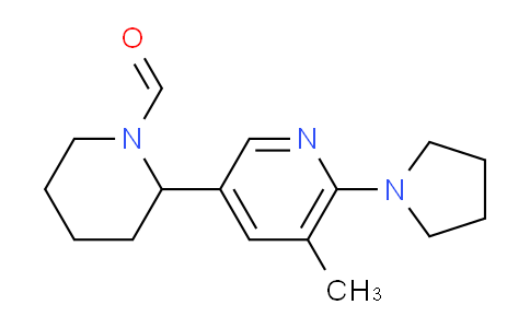 CAS No. 1352527-03-7, 2-(5-Methyl-6-(pyrrolidin-1-yl)pyridin-3-yl)piperidine-1-carbaldehyde