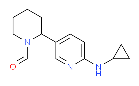 CAS No. 1352511-05-7, 2-(6-(Cyclopropylamino)pyridin-3-yl)piperidine-1-carbaldehyde