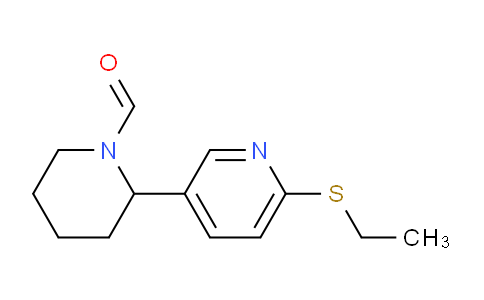 CAS No. 1352507-78-8, 2-(6-(Ethylthio)pyridin-3-yl)piperidine-1-carbaldehyde