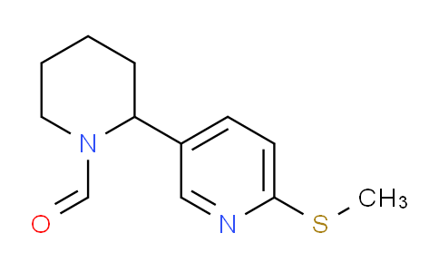 CAS No. 1352525-35-9, 2-(6-(Methylthio)pyridin-3-yl)piperidine-1-carbaldehyde