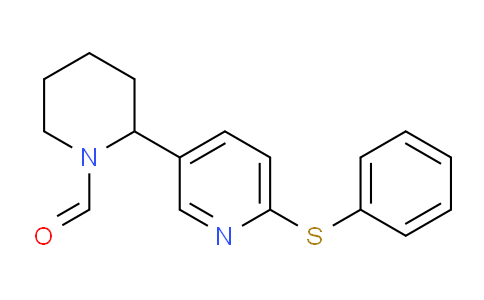 CAS No. 1352502-81-8, 2-(6-(Phenylthio)pyridin-3-yl)piperidine-1-carbaldehyde