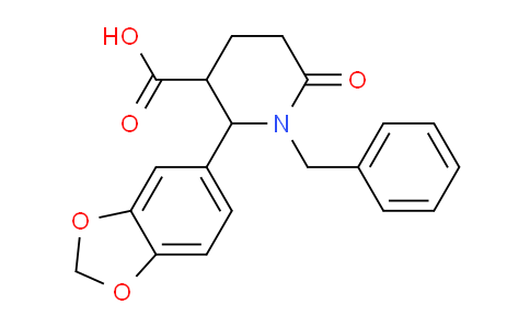 CAS No. 96939-58-1, 2-(Benzo[d][1,3]dioxol-5-yl)-1-benzyl-6-oxopiperidine-3-carboxylic acid