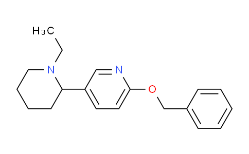 CAS No. 1352490-69-7, 2-(Benzyloxy)-5-(1-ethylpiperidin-2-yl)pyridine