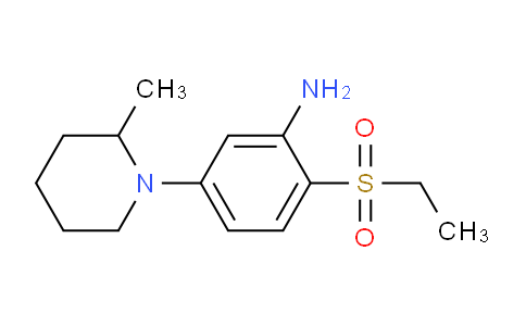 CAS No. 1220035-01-7, 2-(Ethylsulfonyl)-5-(2-methylpiperidin-1-yl)aniline