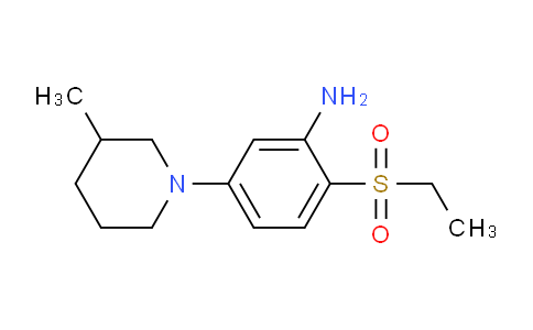 CAS No. 1220033-89-5, 2-(Ethylsulfonyl)-5-(3-methylpiperidin-1-yl)aniline