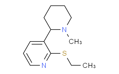 CAS No. 1352539-11-7, 2-(Ethylthio)-3-(1-methylpiperidin-2-yl)pyridine