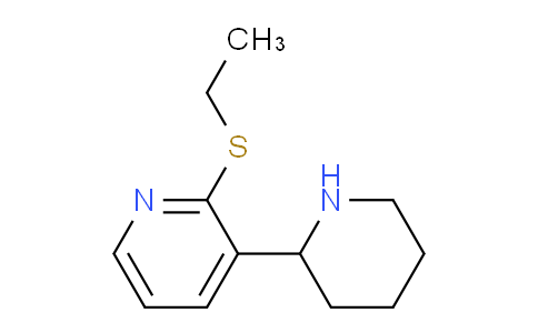 CAS No. 1352512-67-4, 2-(Ethylthio)-3-(piperidin-2-yl)pyridine