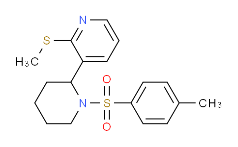 CAS No. 1352538-07-8, 2-(Methylthio)-3-(1-tosylpiperidin-2-yl)pyridine