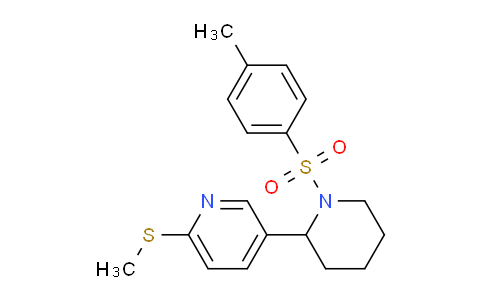 CAS No. 1352484-92-4, 2-(Methylthio)-5-(1-tosylpiperidin-2-yl)pyridine