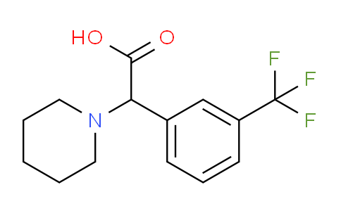 CAS No. 1218314-69-2, 2-(Piperidin-1-yl)-2-(3-(trifluoromethyl)phenyl)acetic acid