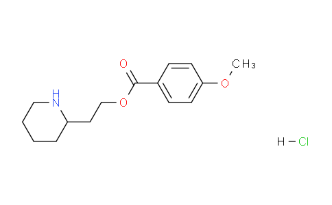 CAS No. 1220031-97-9, 2-(Piperidin-2-yl)ethyl 4-methoxybenzoate hydrochloride