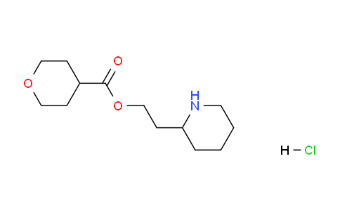 CAS No. 1219948-54-5, 2-(Piperidin-2-yl)ethyl tetrahydro-2H-pyran-4-carboxylate hydrochloride