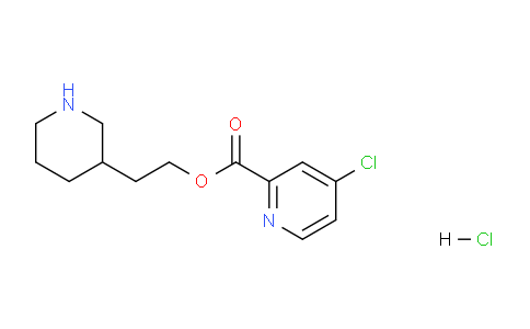 CAS No. 1220031-35-5, 2-(Piperidin-3-yl)ethyl 4-chloropicolinate hydrochloride