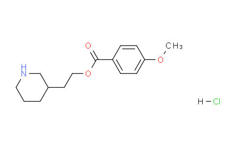 CAS No. 1220021-24-8, 2-(Piperidin-3-yl)ethyl 4-methoxybenzoate hydrochloride