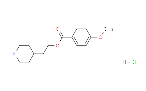 CAS No. 1220021-18-0, 2-(Piperidin-4-yl)ethyl 4-methoxybenzoate hydrochloride