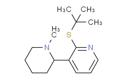 CAS No. 1352502-27-2, 2-(tert-Butylthio)-3-(1-methylpiperidin-2-yl)pyridine