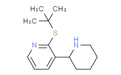 CAS No. 1352540-51-2, 2-(tert-Butylthio)-3-(piperidin-2-yl)pyridine