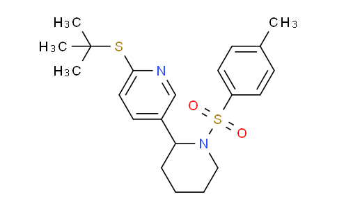 CAS No. 1352496-91-3, 2-(tert-Butylthio)-5-(1-tosylpiperidin-2-yl)pyridine