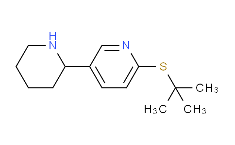CAS No. 1352493-68-5, 2-(tert-Butylthio)-5-(piperidin-2-yl)pyridine