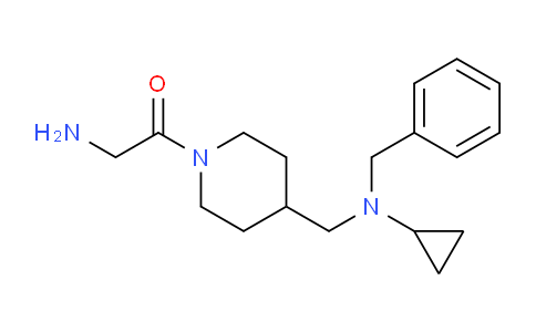 CAS No. 1353955-41-5, 2-Amino-1-(4-((benzyl(cyclopropyl)amino)methyl)piperidin-1-yl)ethanone