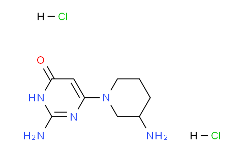 CAS No. 1332529-86-8, 2-Amino-6-(3-aminopiperidin-1-yl)pyrimidin-4(3H)-one dihydrochloride