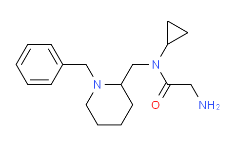 CAS No. 1353957-73-9, 2-Amino-N-((1-benzylpiperidin-2-yl)methyl)-N-cyclopropylacetamide