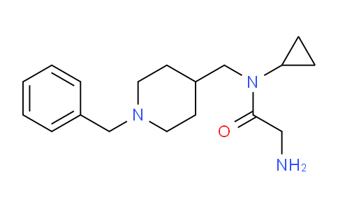 CAS No. 1353971-72-8, 2-Amino-N-((1-benzylpiperidin-4-yl)methyl)-N-cyclopropylacetamide