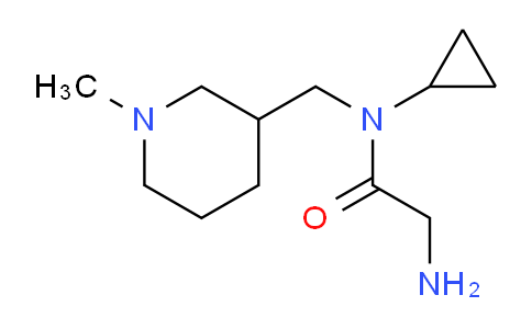 CAS No. 1353974-93-2, 2-Amino-N-cyclopropyl-N-((1-methylpiperidin-3-yl)methyl)acetamide